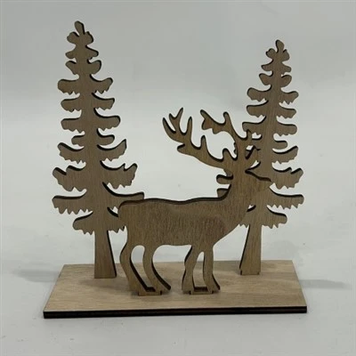 Sou entènèt jwèt Deer & Pine Forest Decor